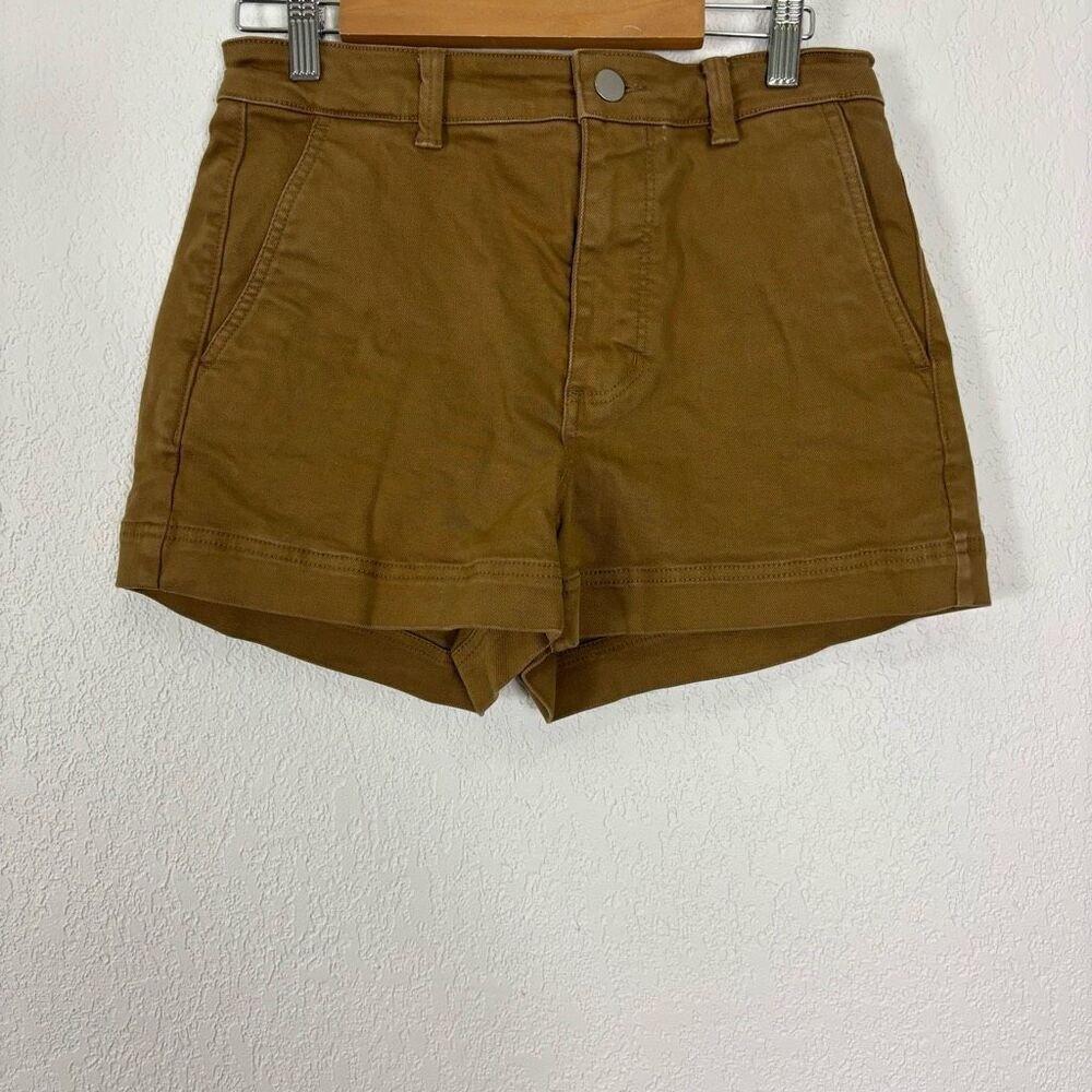 Everlane Golden Yellow/Brown High Waisted Jean Shorts